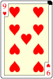 Skatkarten Herz Neun